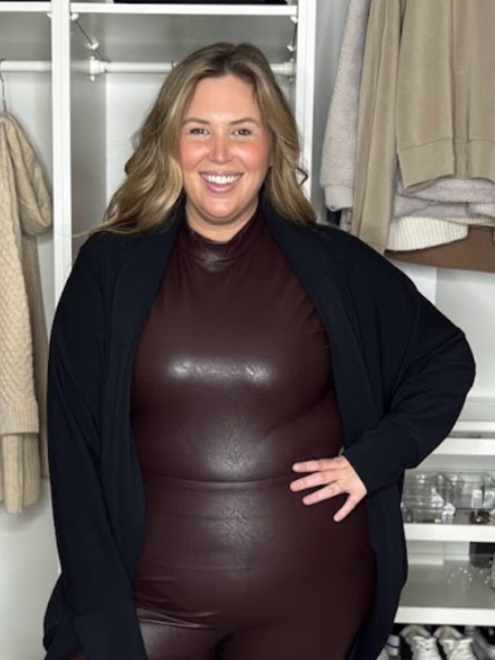 Spanx Faux Leather Body Suit